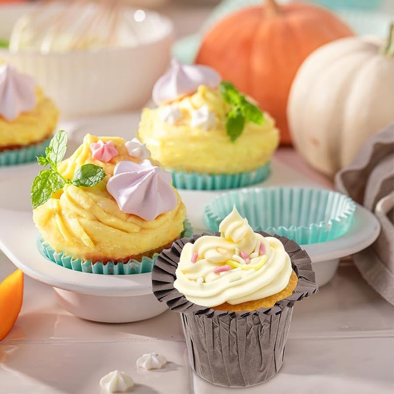 Brown Hat Shaped Paper Baking Cups Food Grade Muffin Liners 30Pcs Wedding Home Party - Image 5